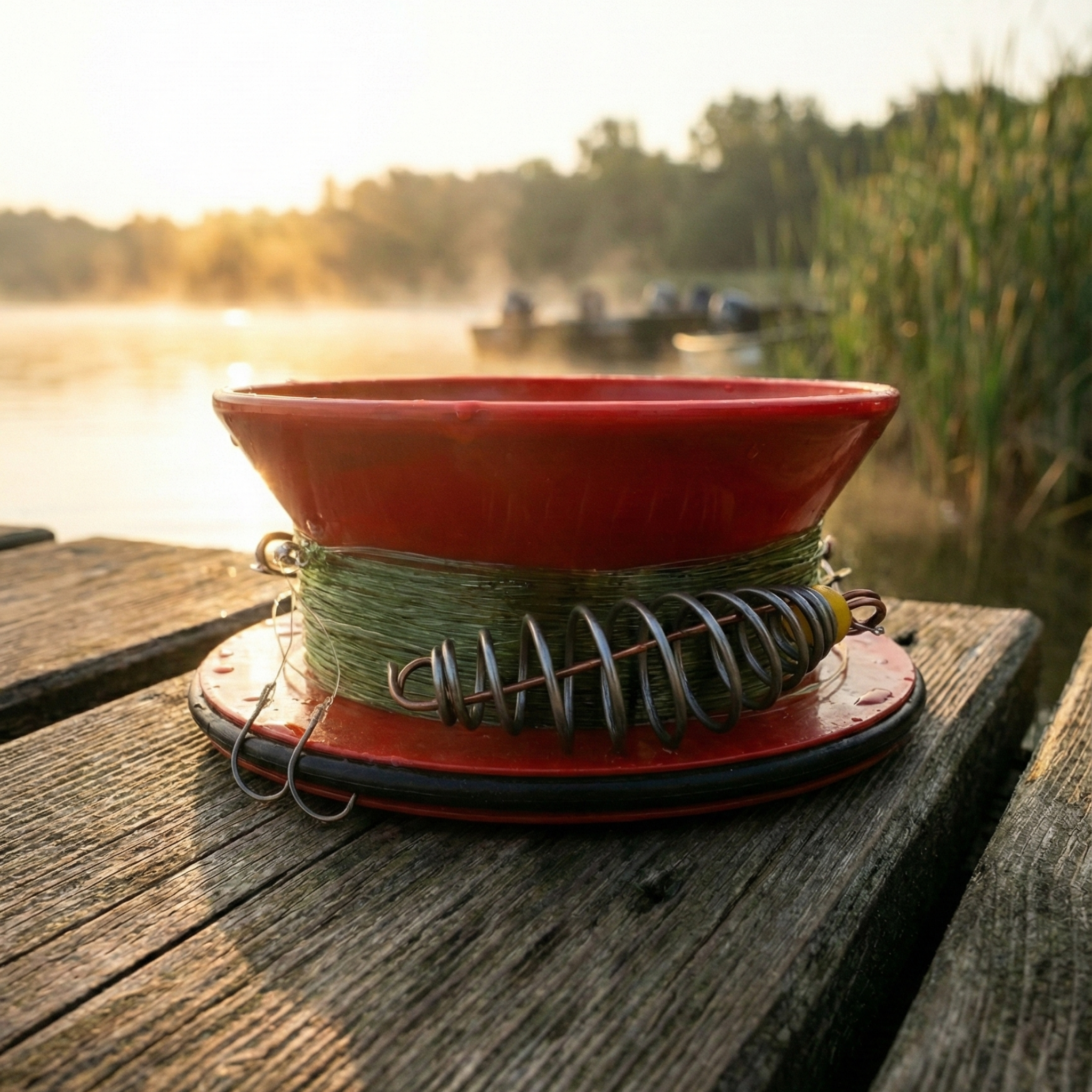 Boncuklu Yaylı Sazan Takımı – Hazır Kurulu Yemli Olta Seti _ Sazan Avı İçin Misinalı Takım